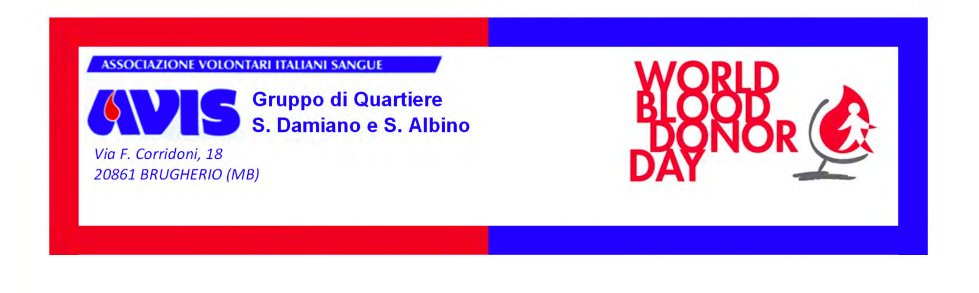 Giornata Mondiale del Donatore di Sangue 14 ottobre 2018
